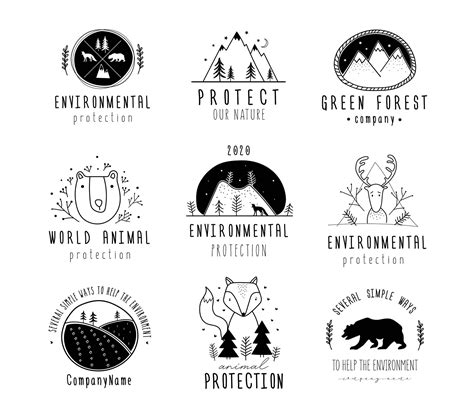 Free Nature Protection Logo Templates (AI)