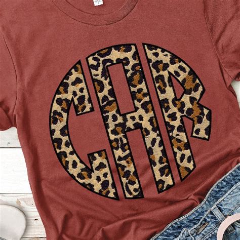 Girls Cheetah Print Monogram Shirt - Etsy