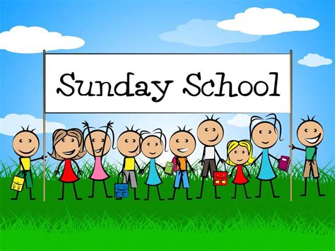 Free Stock Photo of Sunday School Banner Indicates Youths Child And Faith | Download Free Images ...