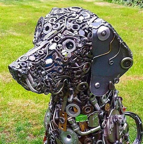 Artist Turns Nuts, Bolts, and Scrap Metal Into Life-Size Animal Sculptures | Scrap metal art ...