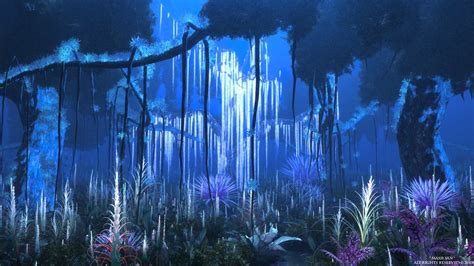 Avatar Fan Film Forest Vegetation Test 1 in 2023 | Avatar tree, Fantasy landscape, Pandora avatar