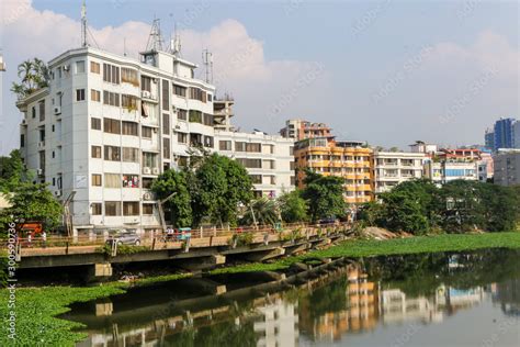 view of gulshan 2 from banani lake dhaka bangladesh Stock Photo | Adobe ...