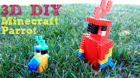 3D Perler Bead Minecraft Parrot Figure (Making a Follower's Project) - YouTube