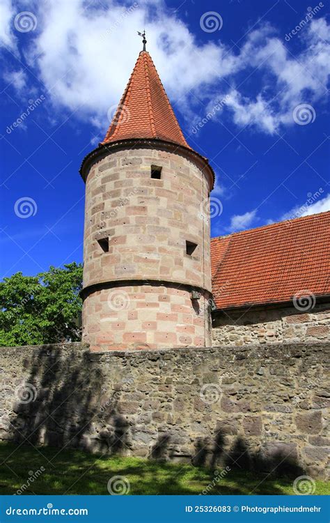 Medieval city walls stock image. Image of idyll, house - 25326083