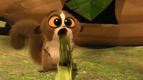 Vomit GIF - King Julien Vomit Puke - Discover & Share GIFs