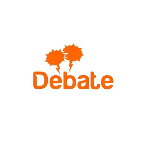 Premium Vector | Debate no 2 wordmark flat logo balloon communication ...