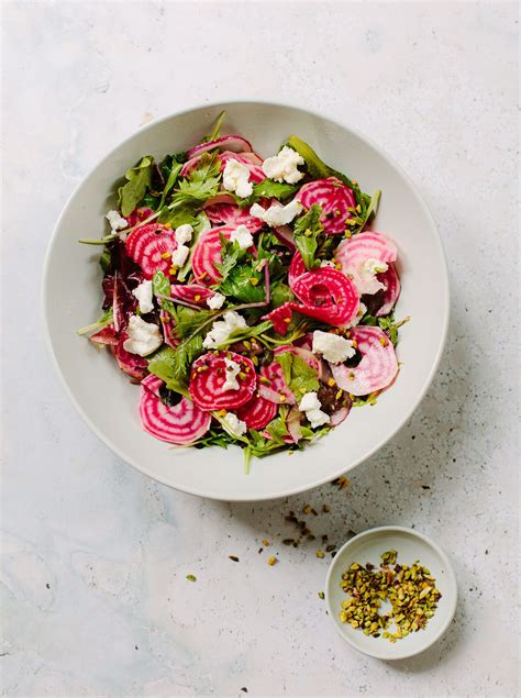 Candy Cane Beet Salad with Goat Cheese | Familystyle Food