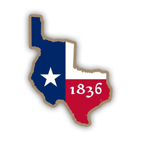 1836 Republic of Texas Sticker Decal - Self Adhesive Vinyl ...