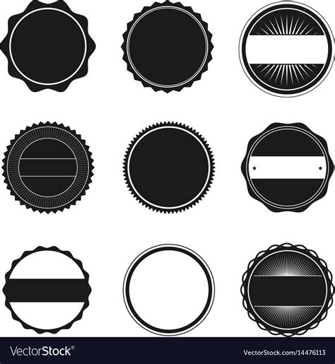 Blank round stamps for logo Royalty Free Vector Image