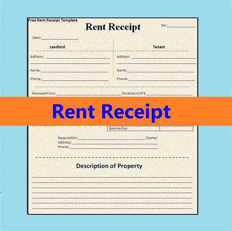 10+ Rent Receipt Templates | Free Word Templates