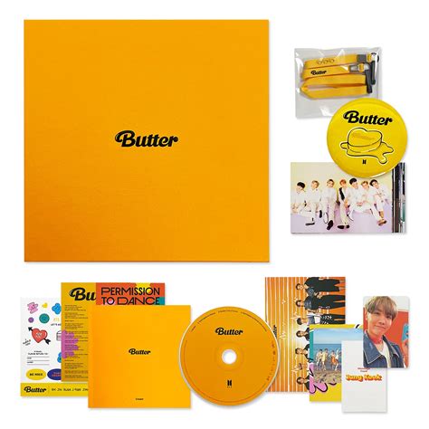 BTS - BTS Album BUTTER - [ CREAM Ver. ] CD-R + Photobook + Lyric Cards + Instant Photo Card ...