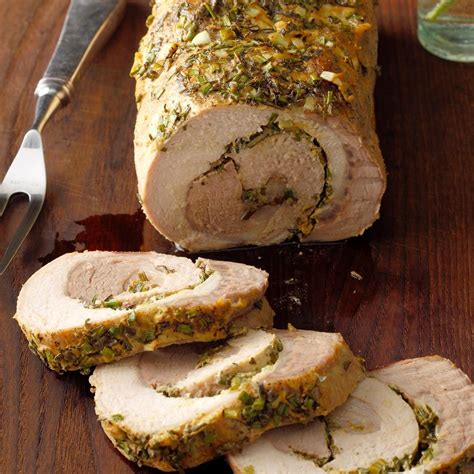 Herb-Stuffed Pork Loin Recipe | Taste of Home