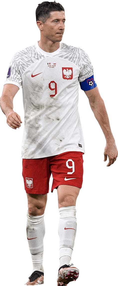 Robert Lewandowski Poland football render - FootyRenders