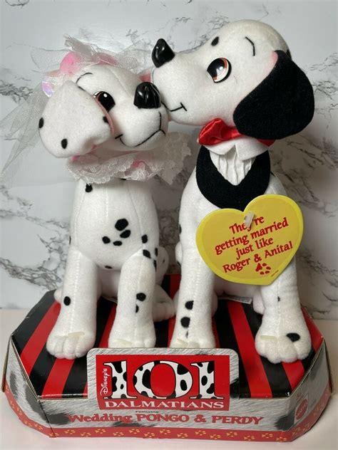 101 Dalmatians Stuffed Plush Wedding Pongo Perdy Perdita 1996 Mattel Disney #Mattel Online ...