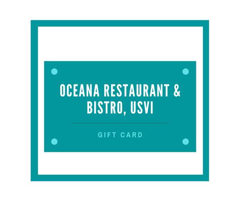 Gift Cards and Souvenirs — Oceana Restaurant & Bistro