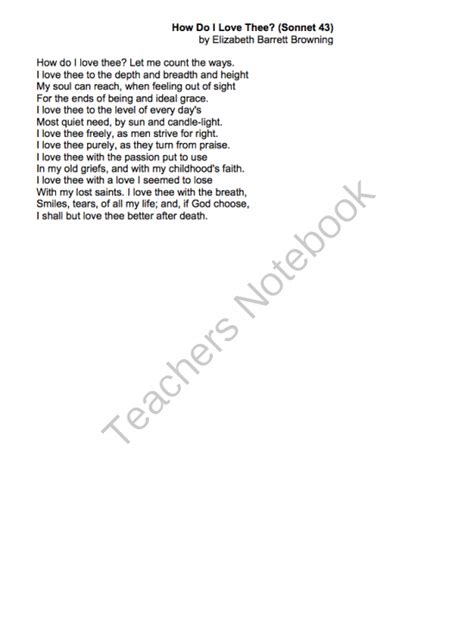 😂 Poem how do i love thee analysis. How do I love thee? Let me count the ways. (Sonnet 43 ...