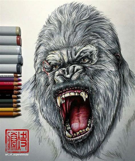 Motive Art Company on Instagram: “King Kong! Pencil/marker drawing by ...