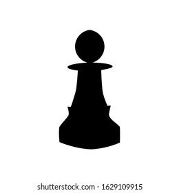 Chess Pawn Symbol Isolated On White Stock Vector (Royalty Free ...