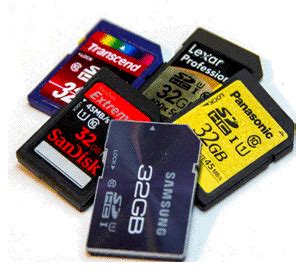 Memory Card – SD, Micro SD, Mini SD, XD, CF, MMC Card and Card Brands