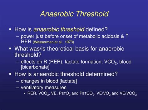 PPT - Anaerobic Threshold PowerPoint Presentation, free download - ID ...