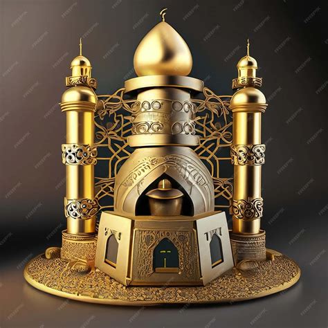 Premium AI Image | golden mosque