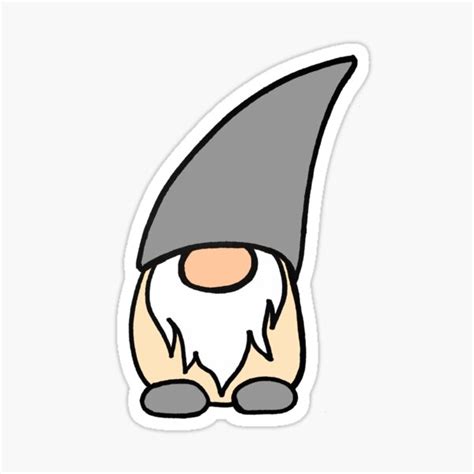 "Cute Hand-Drawn Christmas Gnome" Sticker by vickav | Redbubble