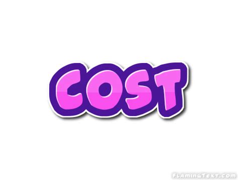 cost Logo | Free Logo Design Tool from Flaming Text