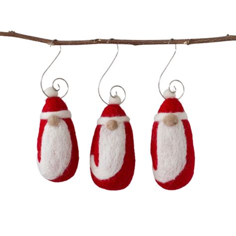 Santa Claus Christmas Tree Ornaments With Swirl Hook Holiday Present ...