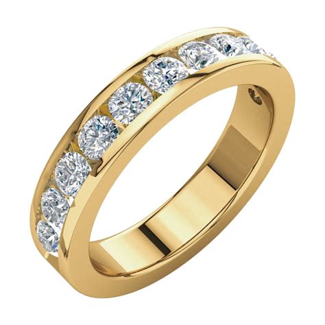 JewelryWeb - 14k Yellow Gold Diamond Anniversary Band Ring 1 1/8ct Jewelry Gifts for Women ...