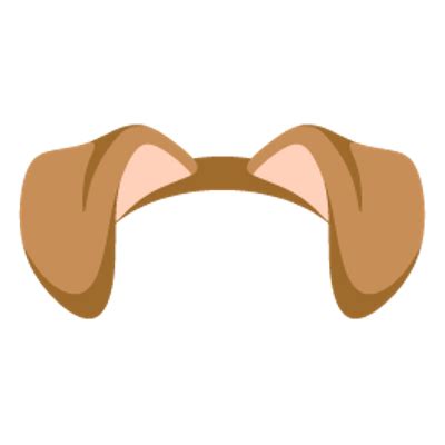 Download Cute Dog Ears Snapchat Filter transparent PNG - StickPNG