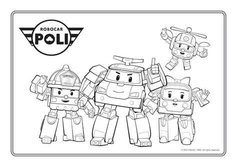 Robocar Poli Coloring Pages Printables - IMAGESEE