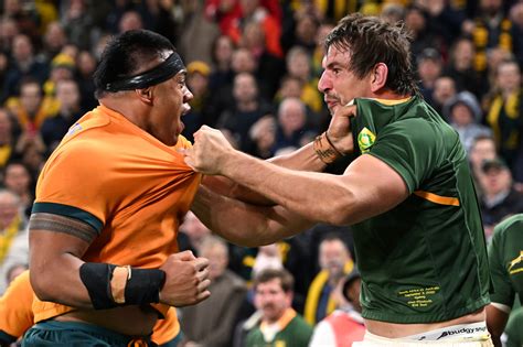 WATCH: Springboks & Wallabies in a heated scuffle after Makazole Mapimpi's decisive try