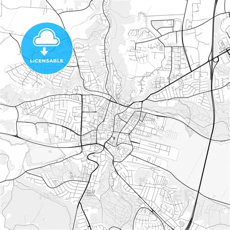 Vector PDF map of Vejle, Denmark - HEBSTREITS