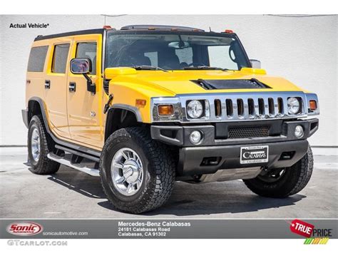 Yellow Hummer H2