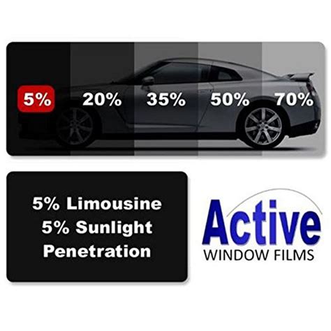 5% LIMO BLACK CAR WINDOW AUTO TINT, FILM FOR TINTING CARS