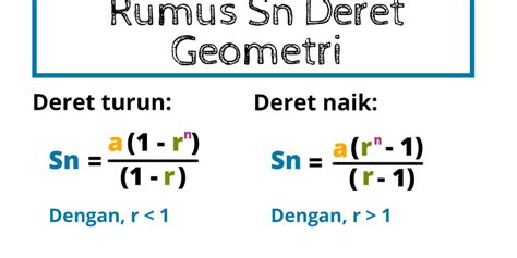 Rumus Jumlah Deret Geometri