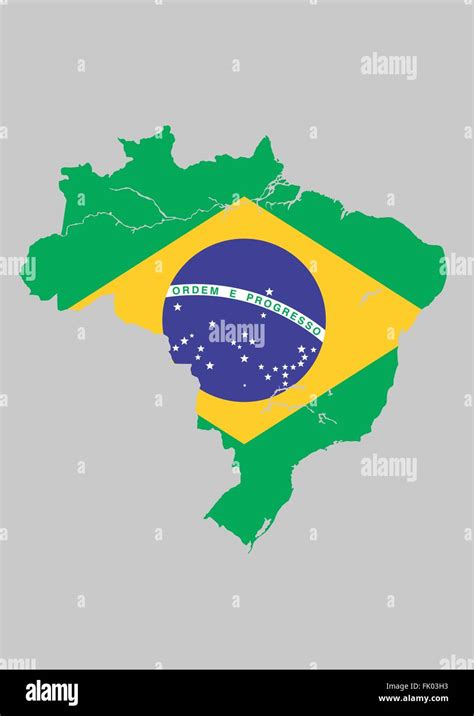 Brazil flag map Stock Vector Image & Art - Alamy