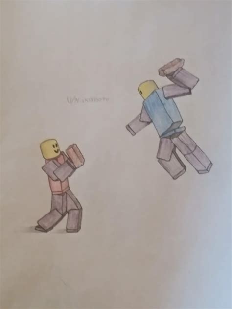 Brickbattles having a brick battle. (Fanart) : r/roblox_arsenal