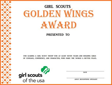 Girl Scout Leader Award Certificates - Etsy