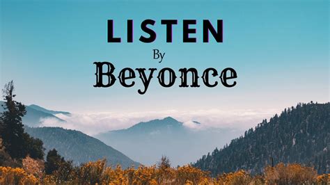 Beyoncé - Listen(Lyrics) - YouTube