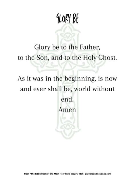 Glory Be Prayer - How to Pray the Glory Be Prayer