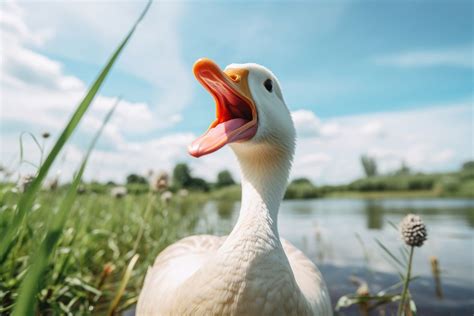 Goose animal bird beak. AI | Free Photo - rawpixel