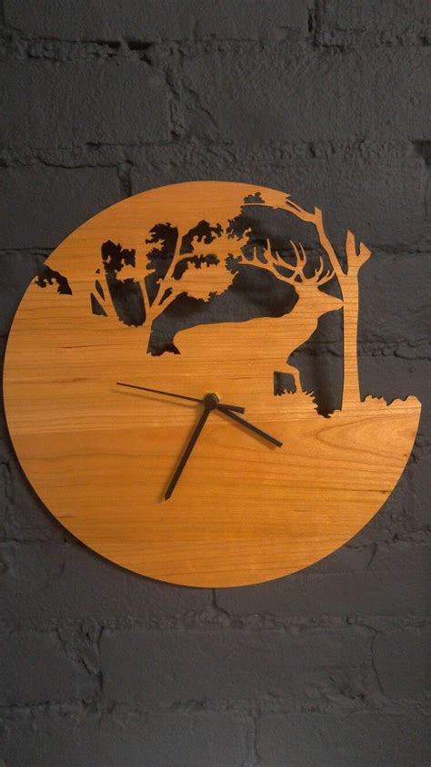 Nature Clock, Laser Cut Wood Crafts, Handmade Wall Clocks, Tiger Painting, Wall Clock Design ...