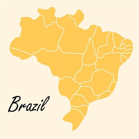 Doodle freehand drawing of Brazil map. 9367764 Vector Art at Vecteezy