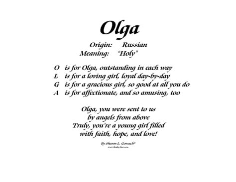 Meaning of Olga - LindseyBoo