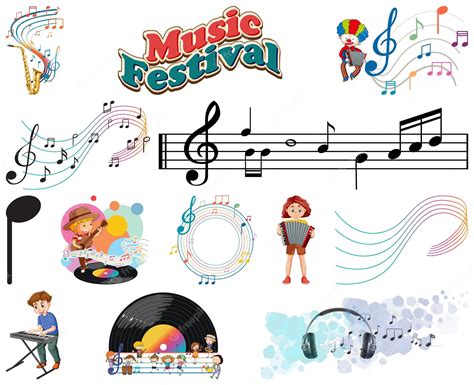 Premium Vector | Kids musical instruments and music symbols set