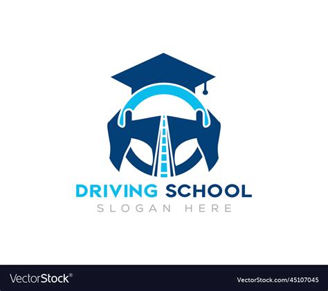 Driving school logo design templates Royalty Free Vector