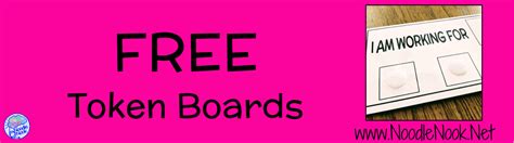 Free Token Boards - Reward System for Autism | NoodleNook.Net