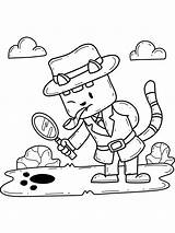 Detective coloring Pages sketch template