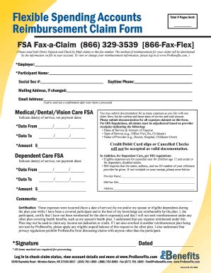 Spending Account Reimbursement - Fill and Sign Printable Template Online